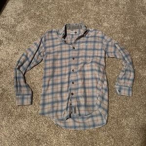 Grey and blue southern marsh flannel size small